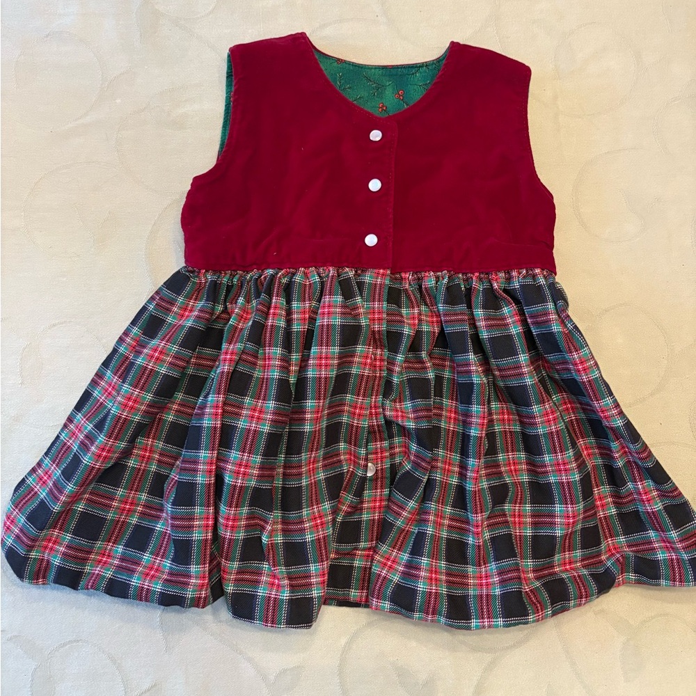 Handmade, reversible baby dress